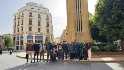 Levant turu, Necme Meydanı Beyrut Lübnan grup fotoğrafı