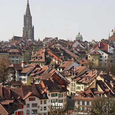 İsviçre turu, Bern şehri tarihi merkezi ve katedral manzarası