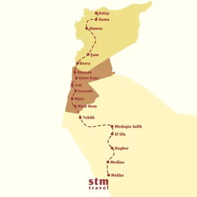 Suudi Arabistan turu, Şam-Medine-Mekke hac yolculuğu